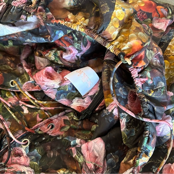 BEST NEW Selkie The Genevieve Foxglove Lace Up Midi Cotton Dress - Black Floral - Picture 10 of 13